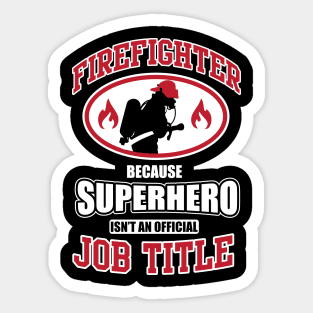 Firefighter superhero Sticker